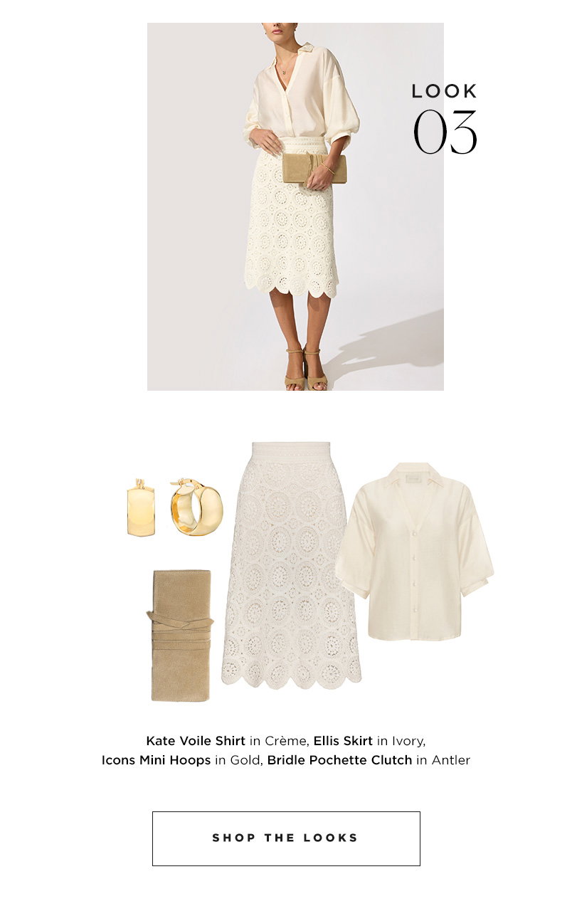 Kate Voile Shirt and Ellis Lace Skirt