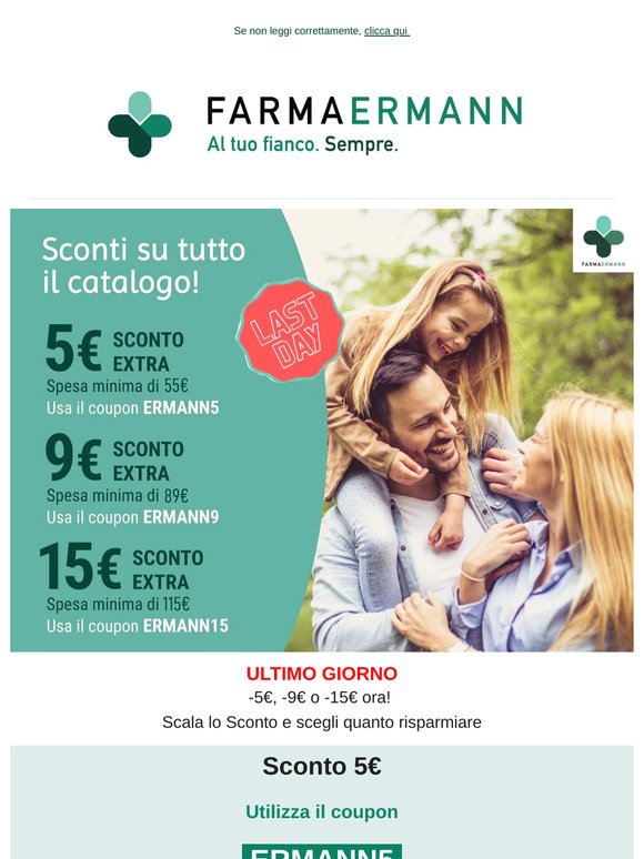 ULTIMO GIORNO SCONTO EXTRA -5€, -9€ o -15€! ⛰️