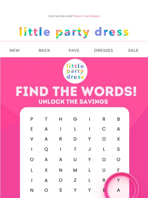 🔍 Find the word = Unlock🔓 the Savings!