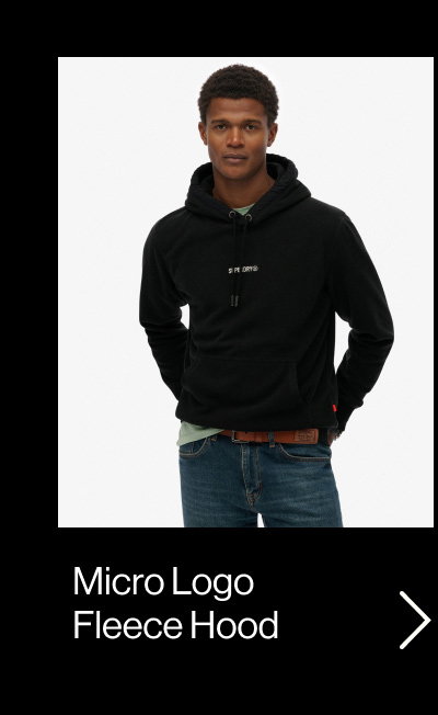 Micro Logo Fleece Hoodie