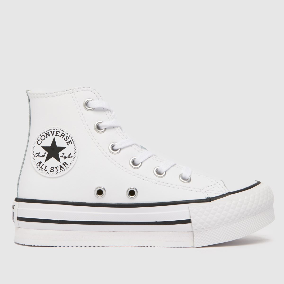 A Converse All Star EVA Lift Hi Junior in White
