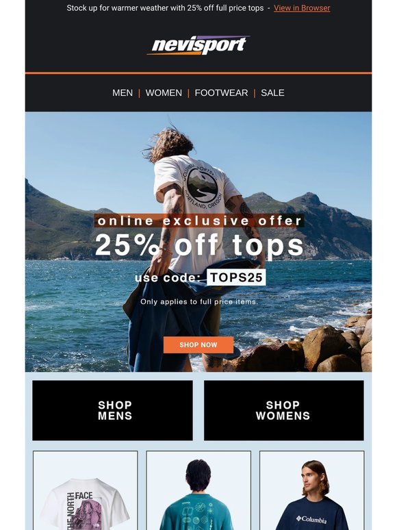 25% Off Tops