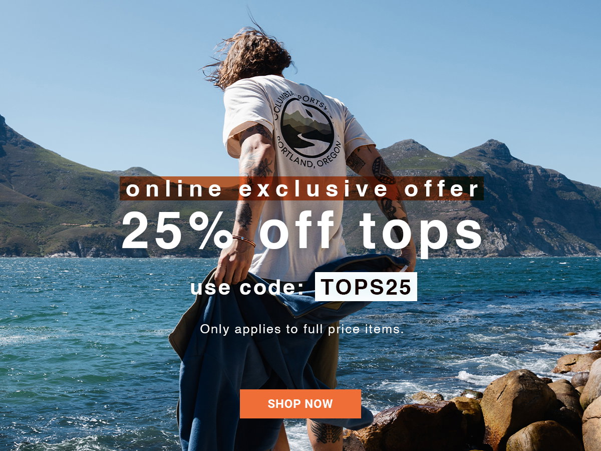 25% off tops - use code: TOPS25