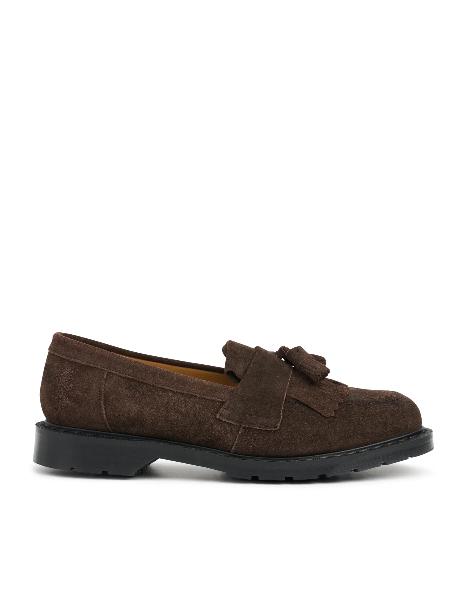 Image of Solovair x Oliver Spencer Tassel Loafer Chocolate Suede