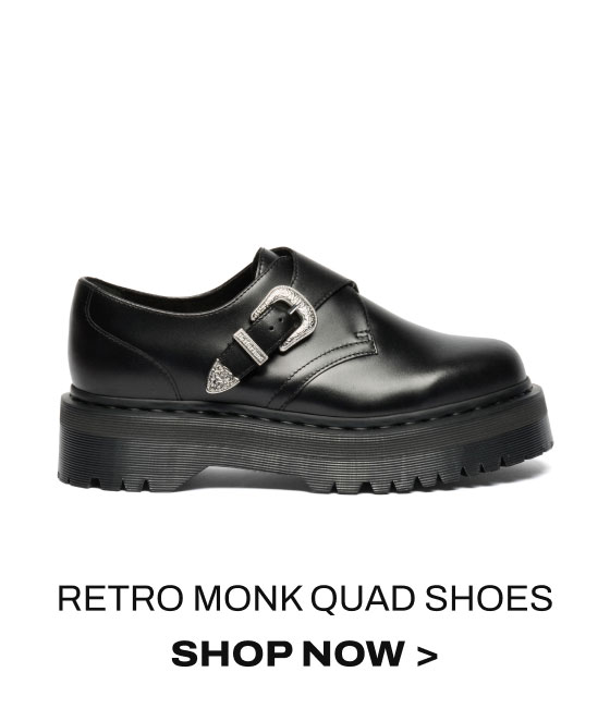 Retro Monk Quad Tumble Leather  Strap Shoes