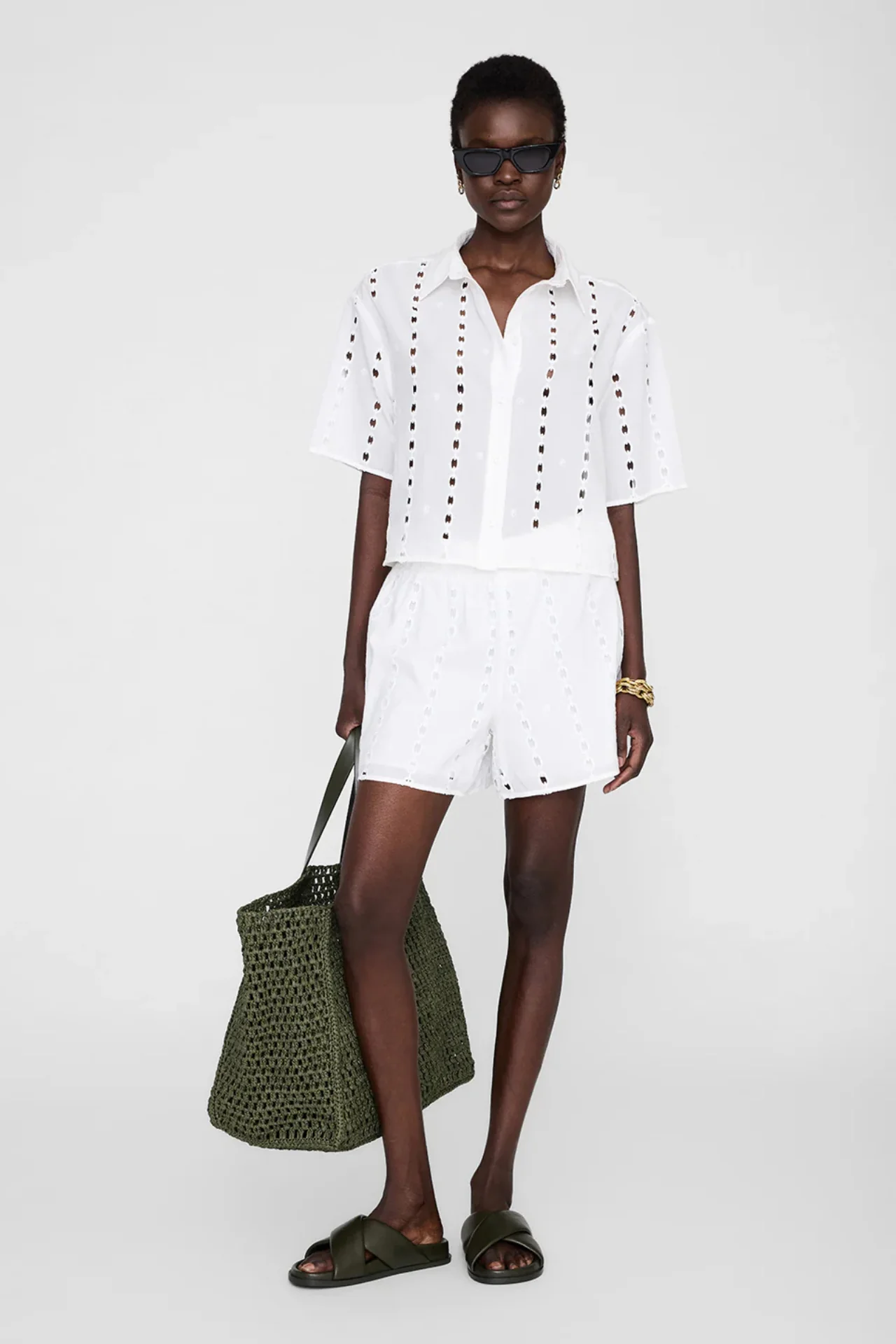 Image of Anine Bing Kam Short White