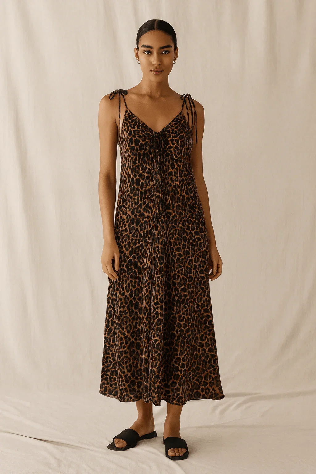 Image of Flora Dress Leopard