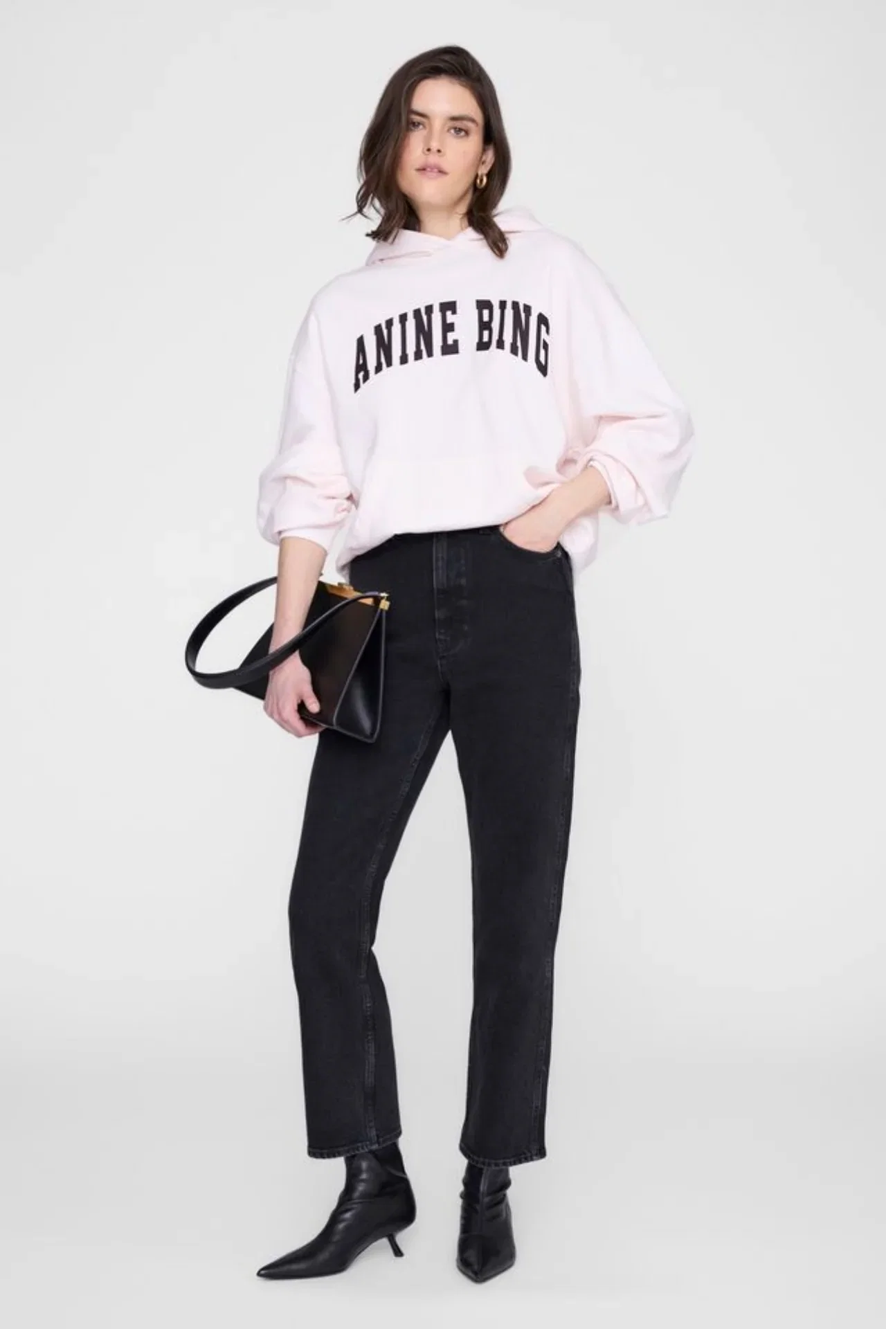 Image of Anine Bing Harvey Sweatshirt Washed Pink