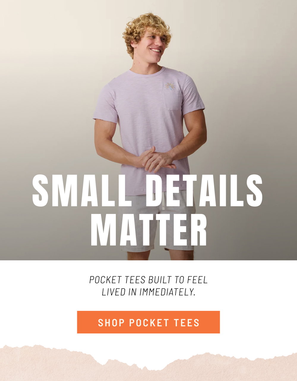 Small Details Matter. Pocket tees built to feel lived in immediately.
