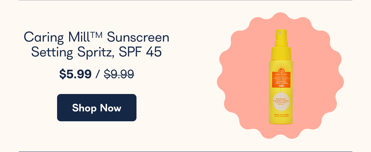 Caring Mill™M Sunscreen Setting Spritz, SPF 45
