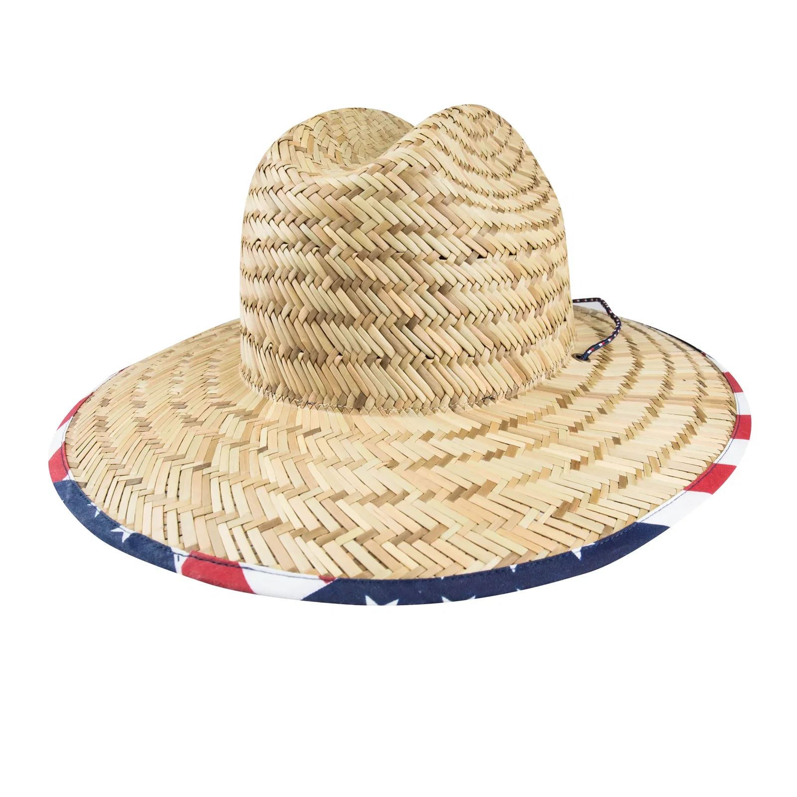 Image of Americana-trimmed Lifeguard Straw Hat