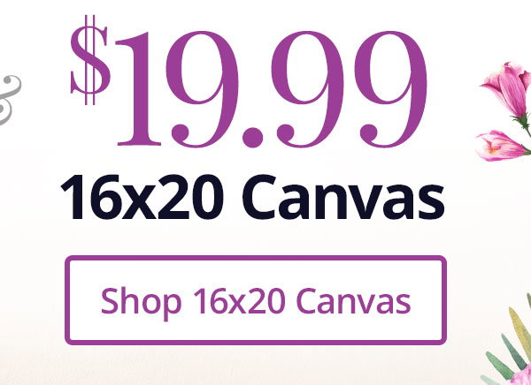 16x20 Canvas for $19.99! Shop 16x20 Canvas
