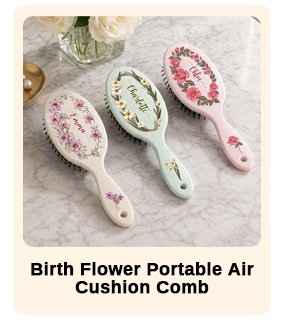 Birth Flower Portable Air Cushion Comb