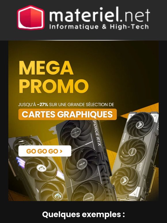 Mega promo sur les cartes graphiques !