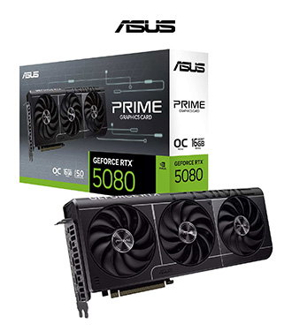 Découvrez la carte graphique Asus PRIME GeForce RTX 5080 16GB GDDR7 OC Edition