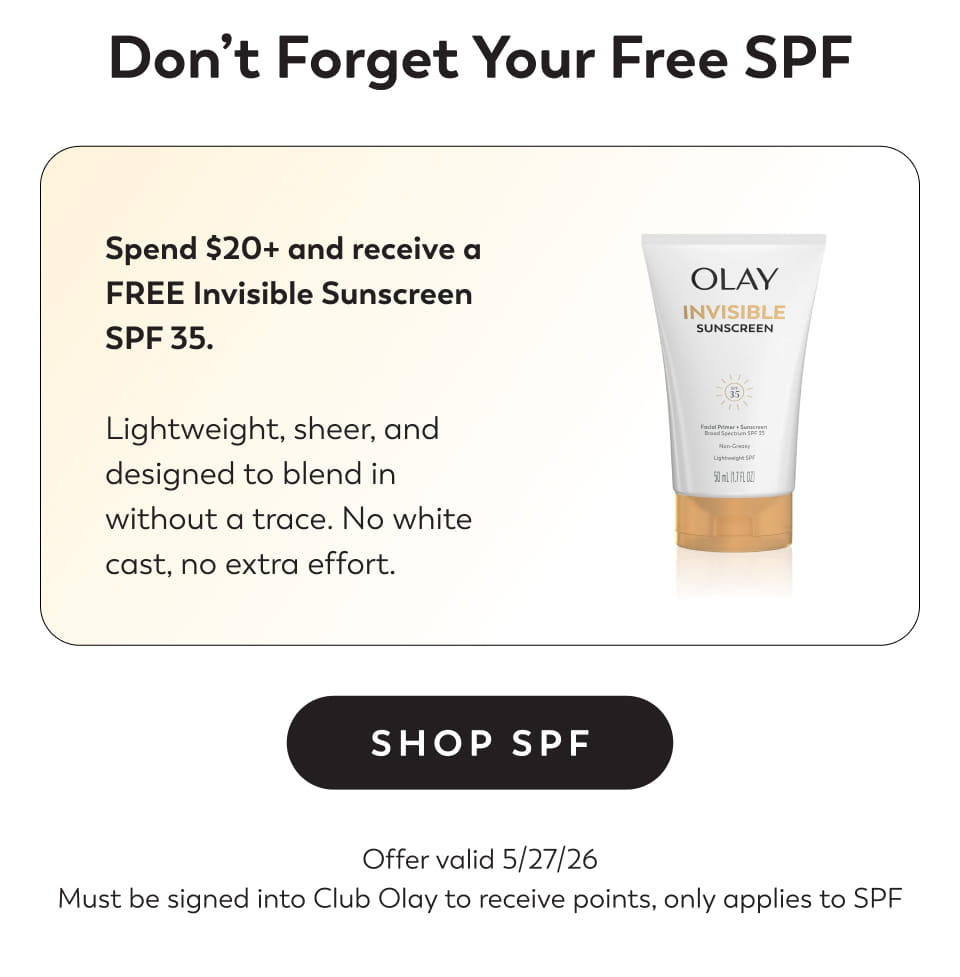 free SPF when you spend $20+