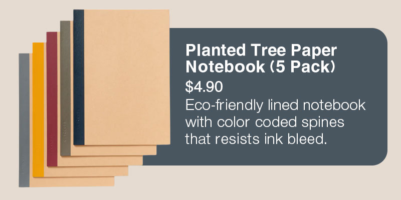Shop Planted Tree Paper Notebook (5 pack)
