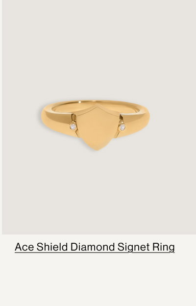 Ace Shield Signet Ring