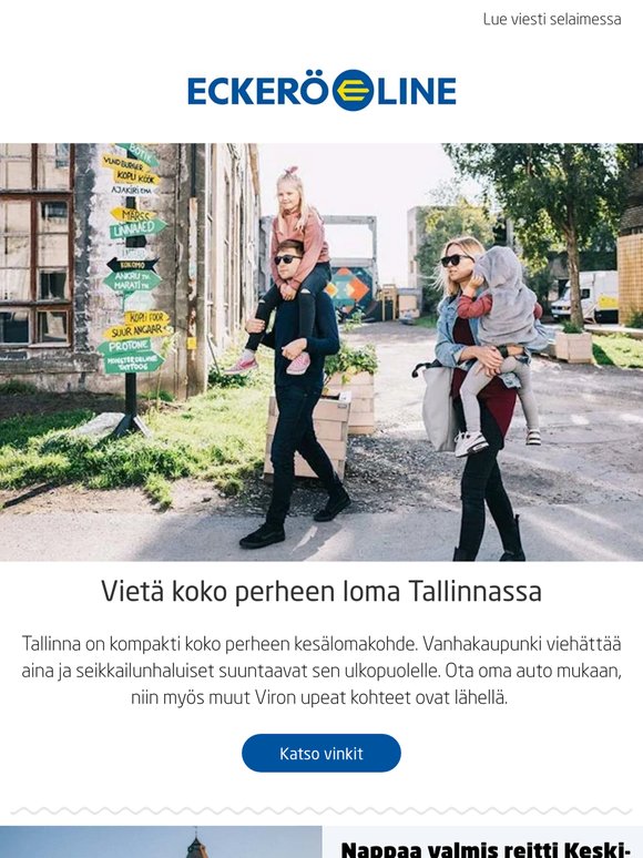 👨‍👩‍👧‍👦 Kesän vaivattomin ja hauskin loma löytyy Tallinnasta