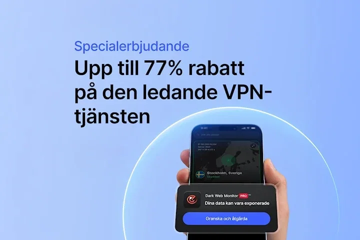Upp till 77% rabatt på NordVPN