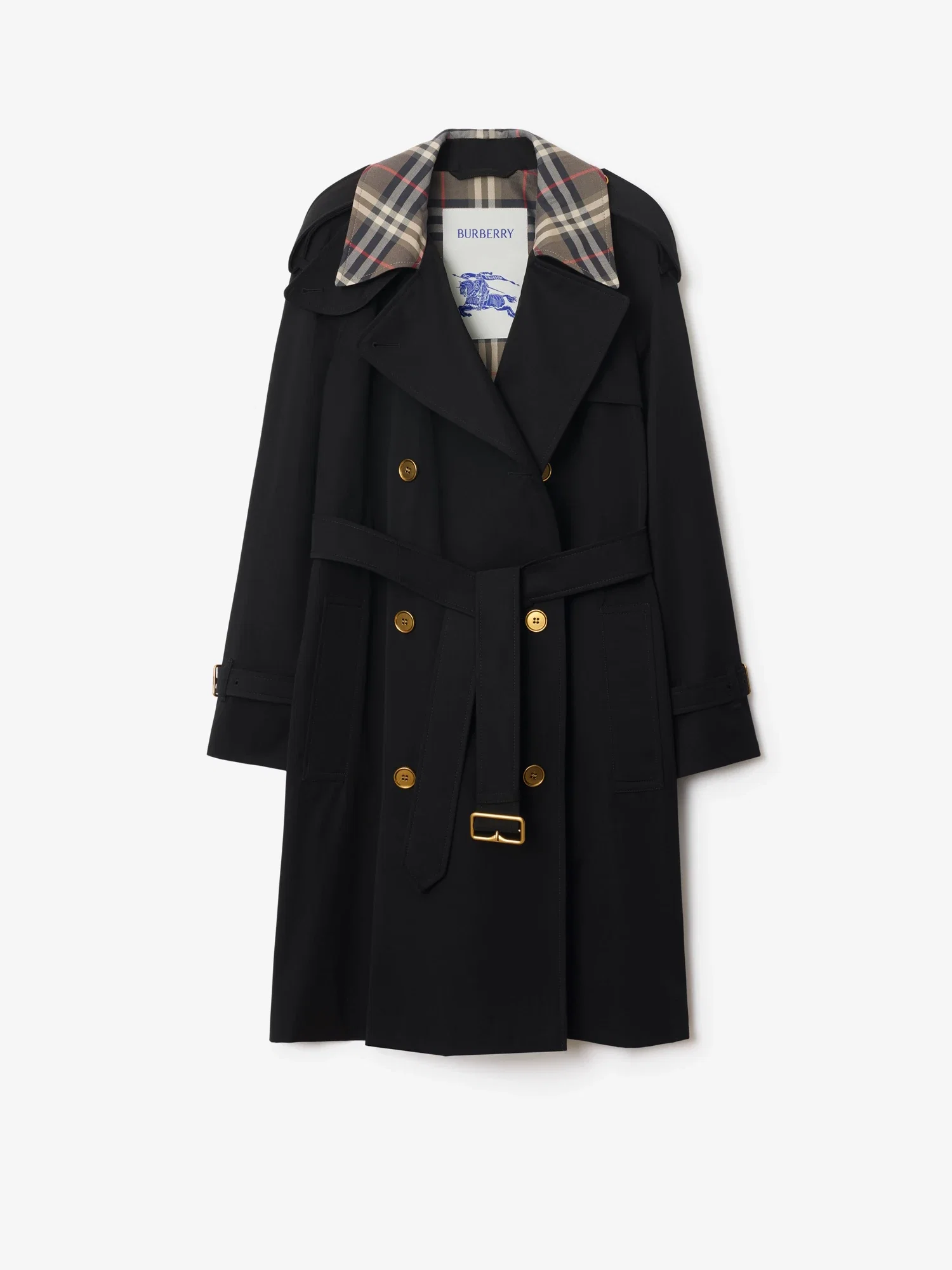 Mid-length Check Collar Castleford Trench Coat