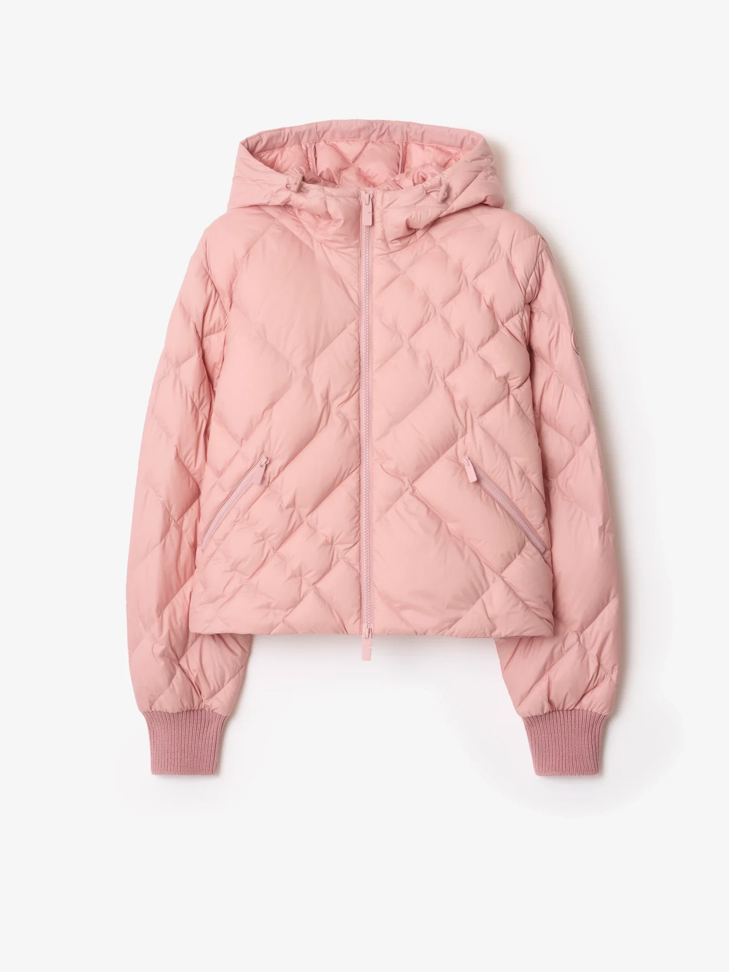 Check-stitch Nylon Delley Puffer Jacket