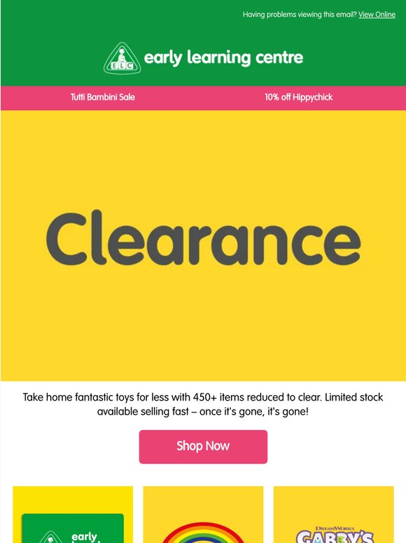 Clearance Event Now On