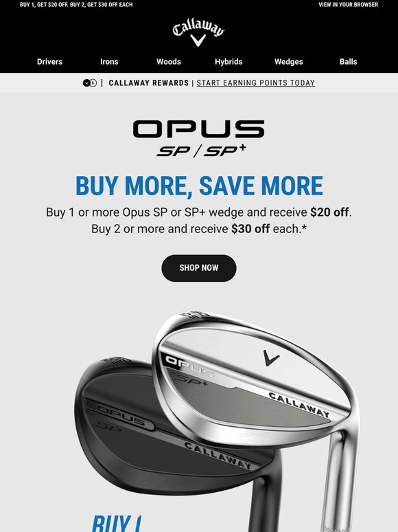 Buy More, Save More On Opus SP Wedges