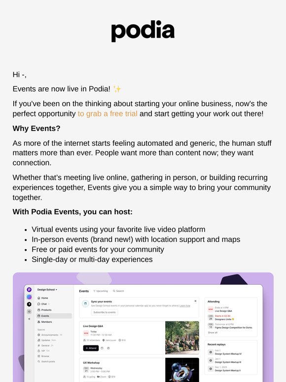 Introducing Events: bring people together online and in real life 🎉