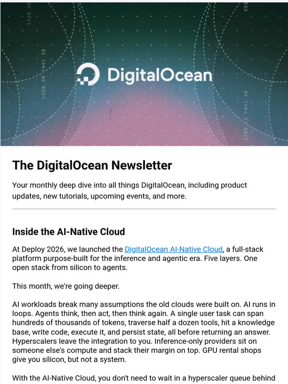 The DigitalOcean Newsletter: May 2026