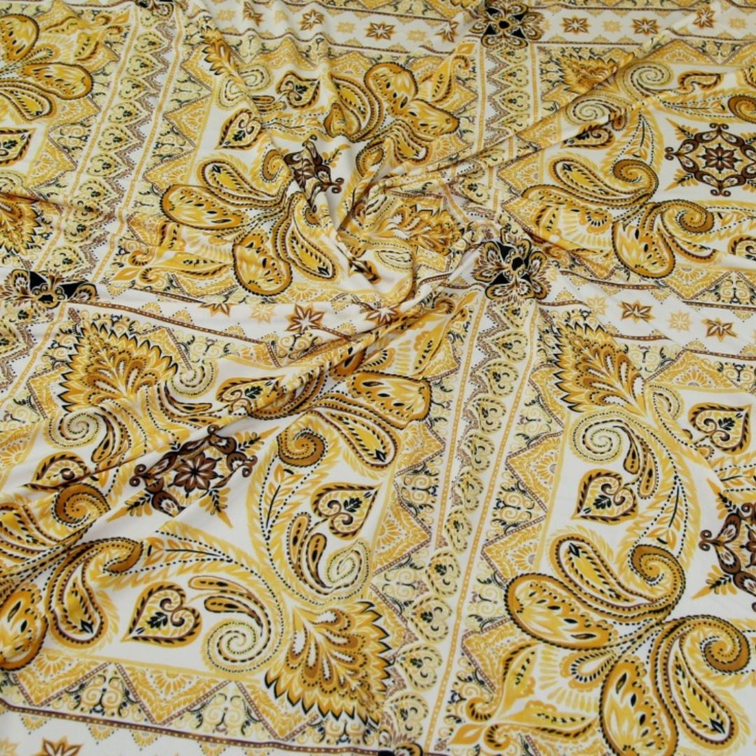 Deadstock ITY Silky Stretch Knit Fabric Yellow