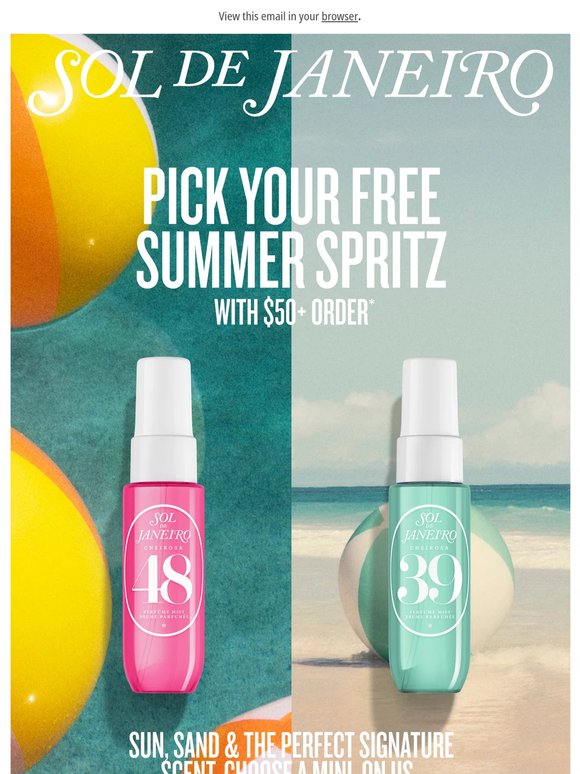 Spritz a new summer scent, on us 👙☀️