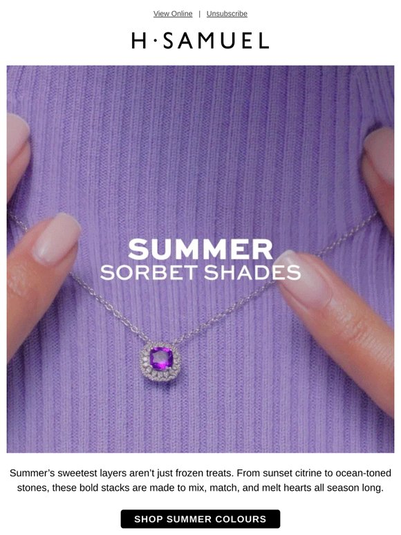 Summer sorbet shades