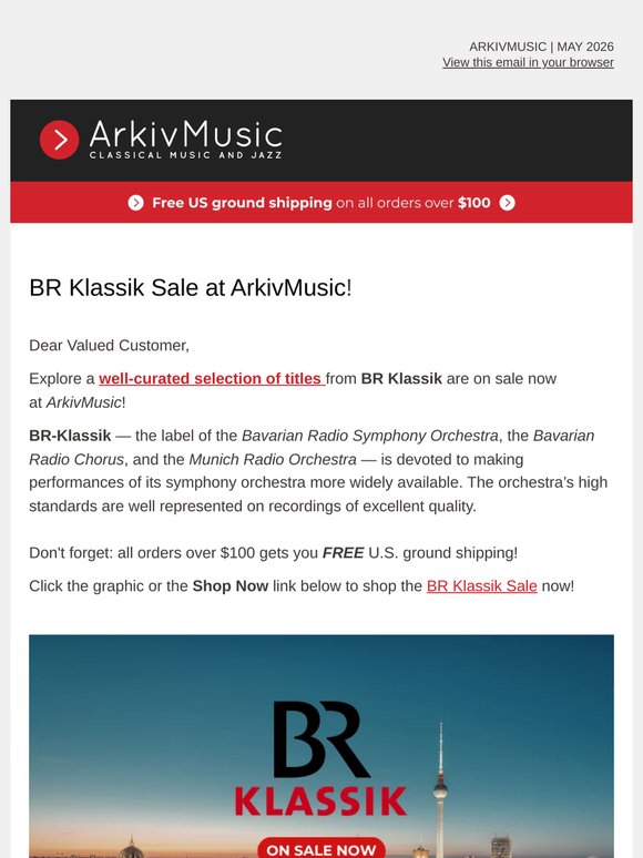 BR Klassik Sale at ArkivMusic
