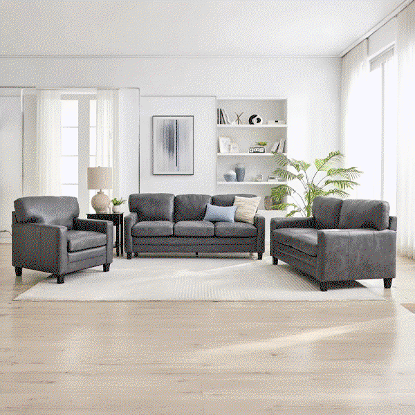 3tlg. Couchgarnitur - Grau