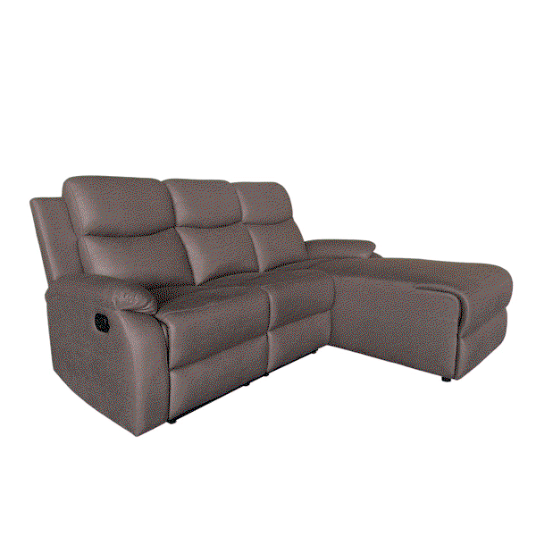 Ecksofa mit Relaxfunktion - Braun