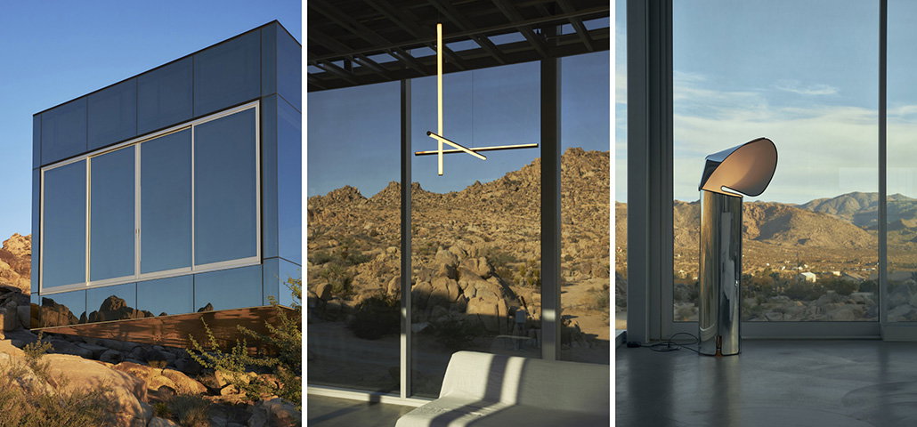 Modern fixtures at the Invisible House in Joshua Tree.