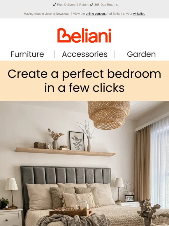 Your dream bedroom starts with these 4 pieces 🛏️