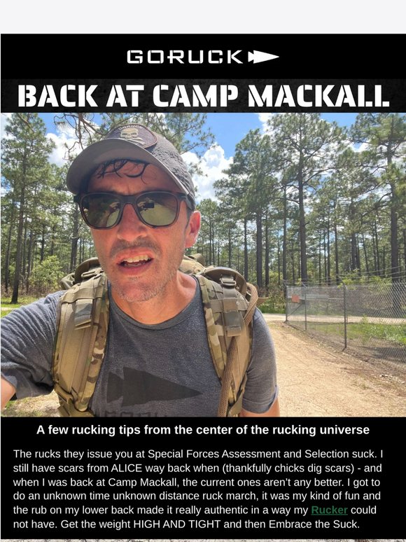 BACK AT CAMP MACKALL