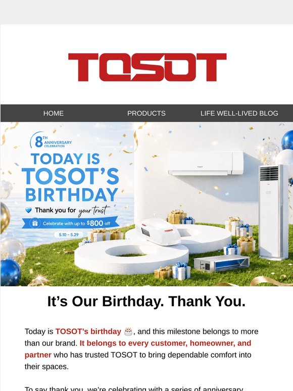 🎂 Our Birthday Is Today. The Thanks Go to You