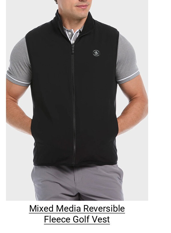 Shop the Mixed Media Reversible Fleece Golf Vest