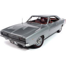 1968 Dodge Charger R/T MCACN - AA1 Silver 1:18 Scale Diecast Model Car by American Muscle - Ertl