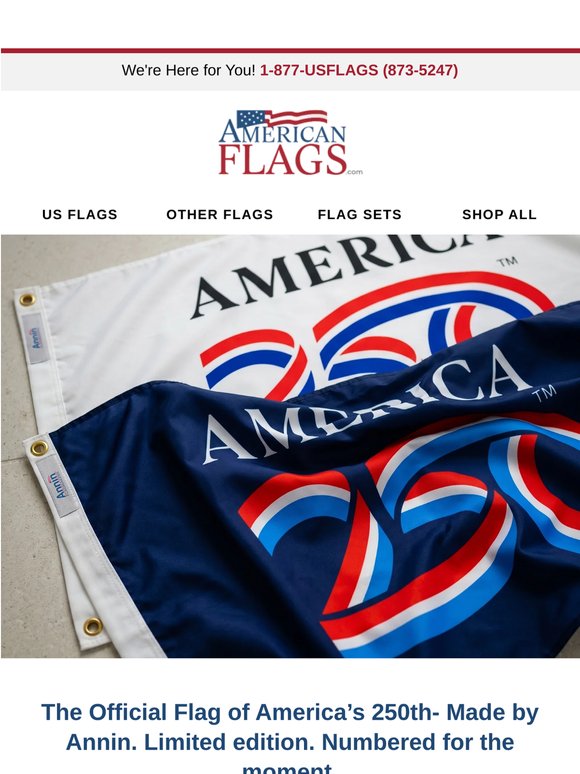 Celebrate America’s 250th: Annin Official Flag