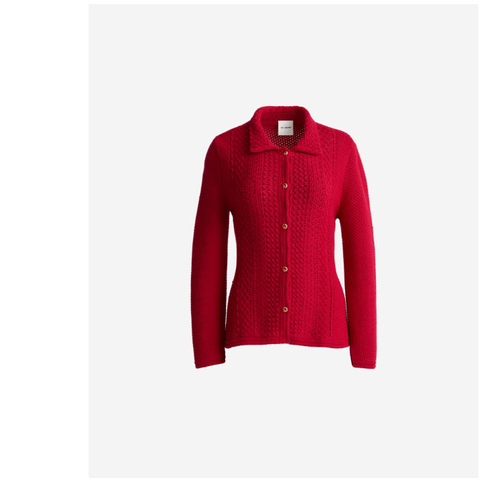 Beatrix Jacket In Cotton Crochet Knit