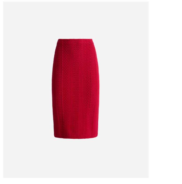 Margot Skirt In Cotton Crochet Knit