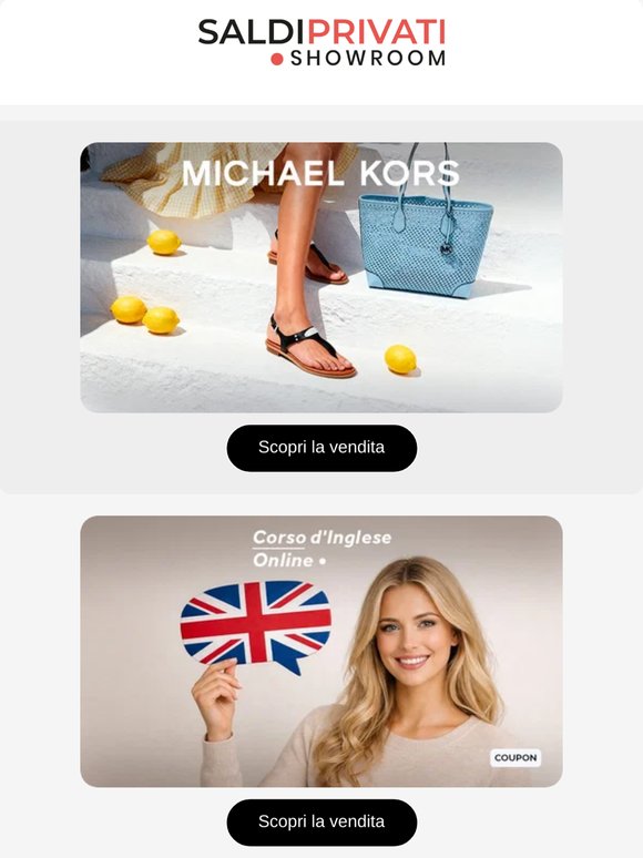 Ciao —: MICHAEL KORS, FITFLOP, BEVERLY HILLS POLO CLUB e 16 nuove vendite oggi online
