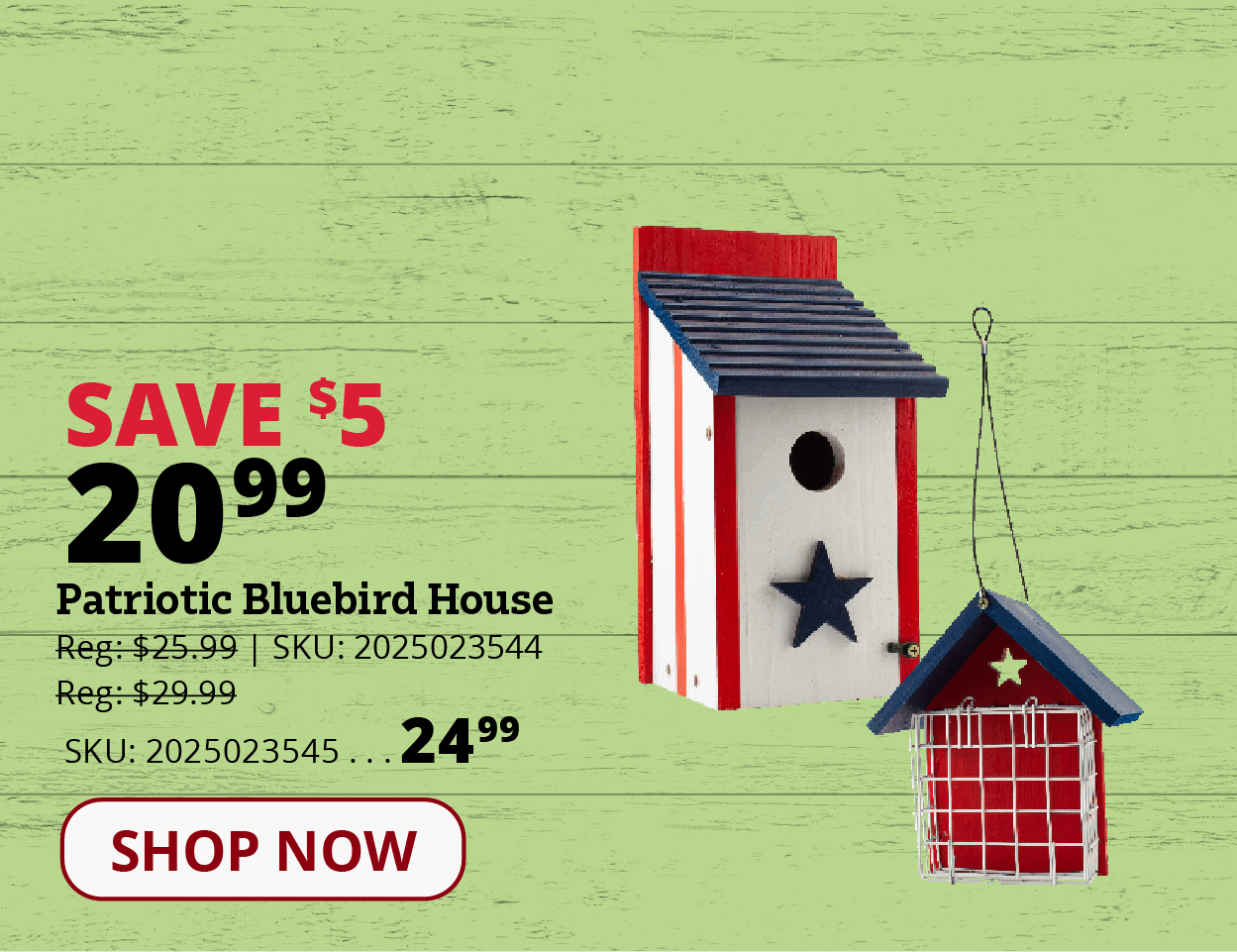 Patriotic Bluebird Houses