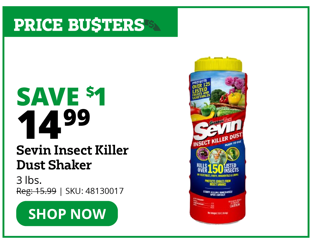Sevin Insect Killer Dust Shaker