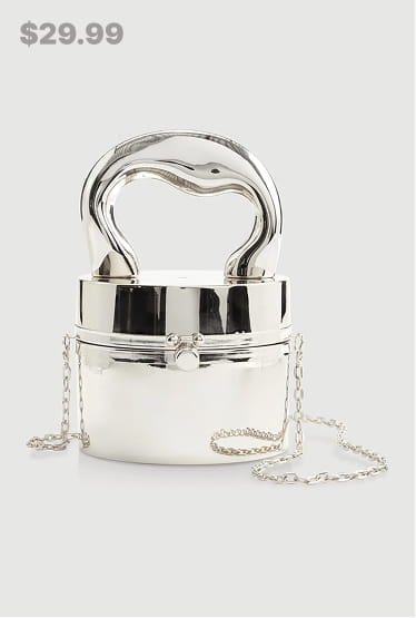 Shop Metallic Cylinder Convertible Crossbody Bag