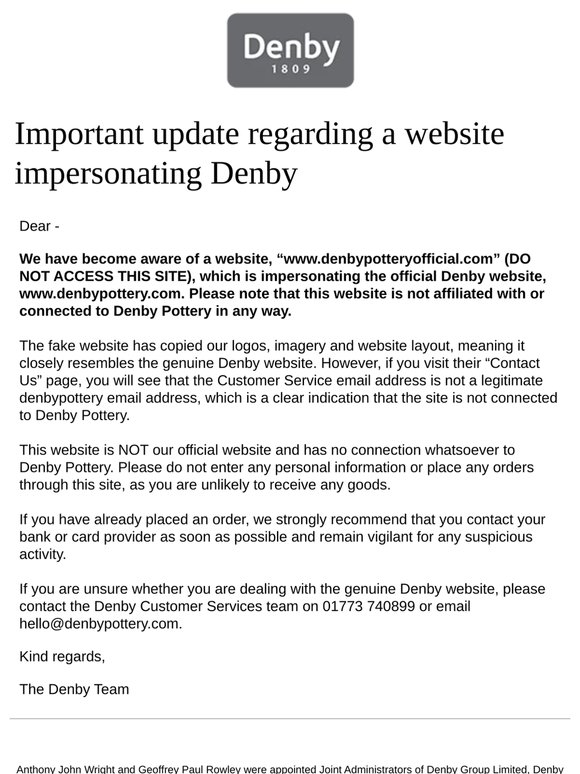 Important information - please read